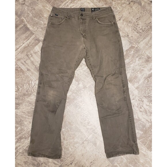 Kuhl Born Vintage Pants Rydr Tan Brown Men's Size 36x32 (really 35x30) FLAWS - Picture 1 of 16
